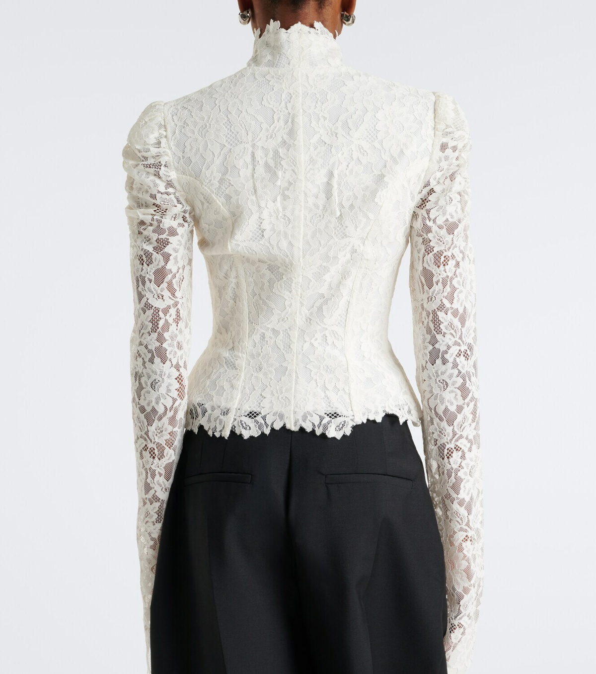 De La Vali Vitalis lace cotton-blend corset top