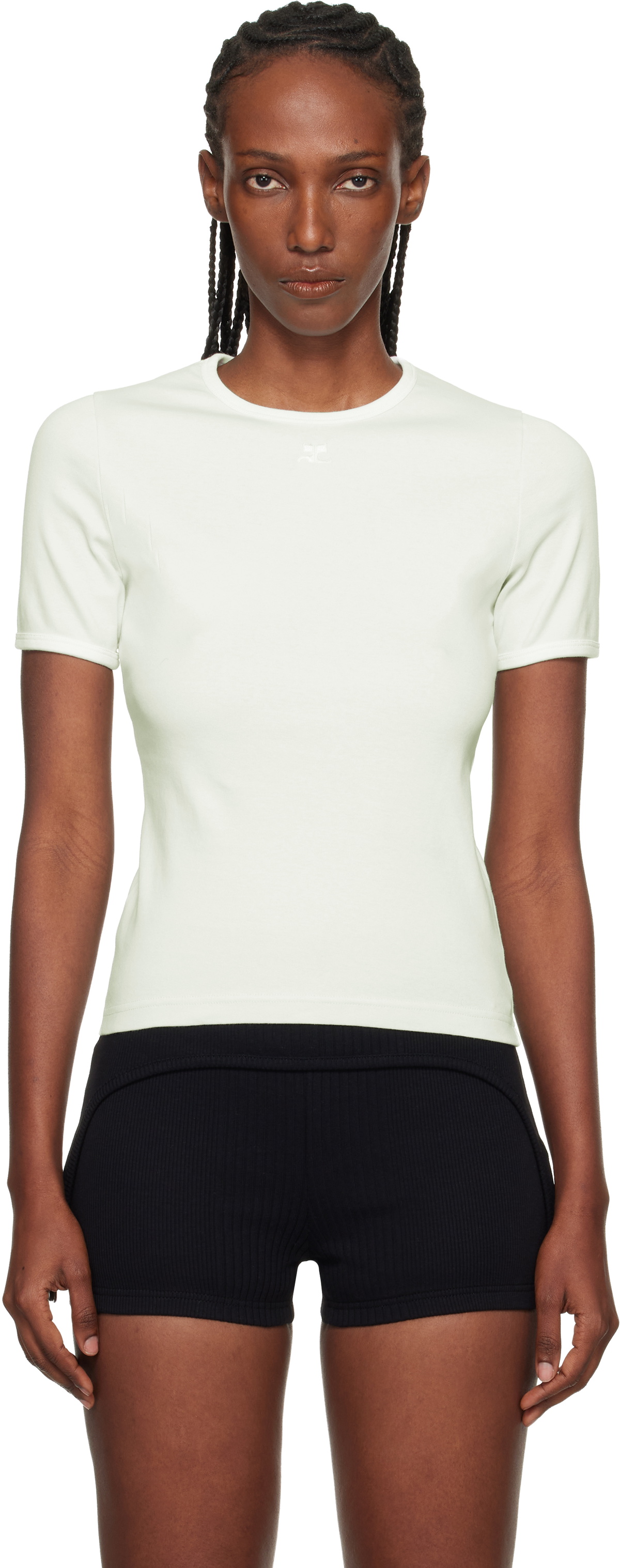 Courrèges Blue Signature Contrast T-shirt