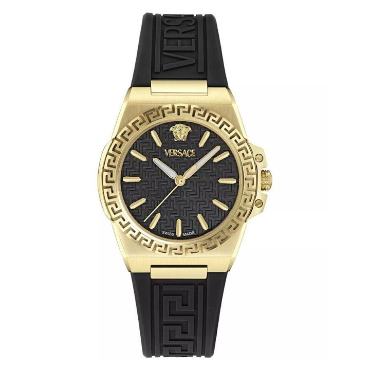 Photo: Versace Greca Reaction Quartz Black Dial Ladies Watch VE0D00225