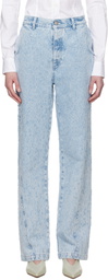 mfpen Blue Twisted Seam Jeans
