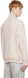 Burberry Beige Cotton Half-Zip Sweater