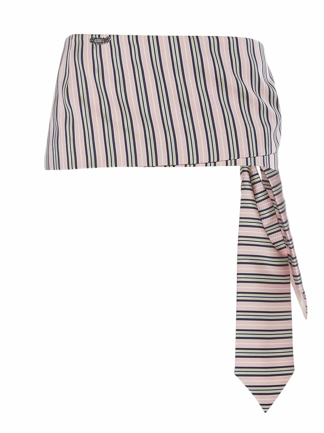 DSQUARED2 - Striped Jacquard Knotted Mini Skirt Dsquared2