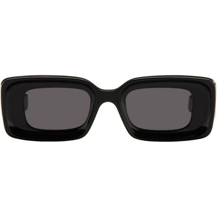 Photo: LOEWE Black Rectangular Sunglasses