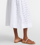 Polo Ralph Lauren Broderie anglaise cotton midi skirt