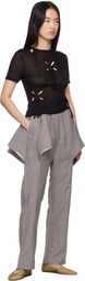 J.Kim Black Petal T-shirt