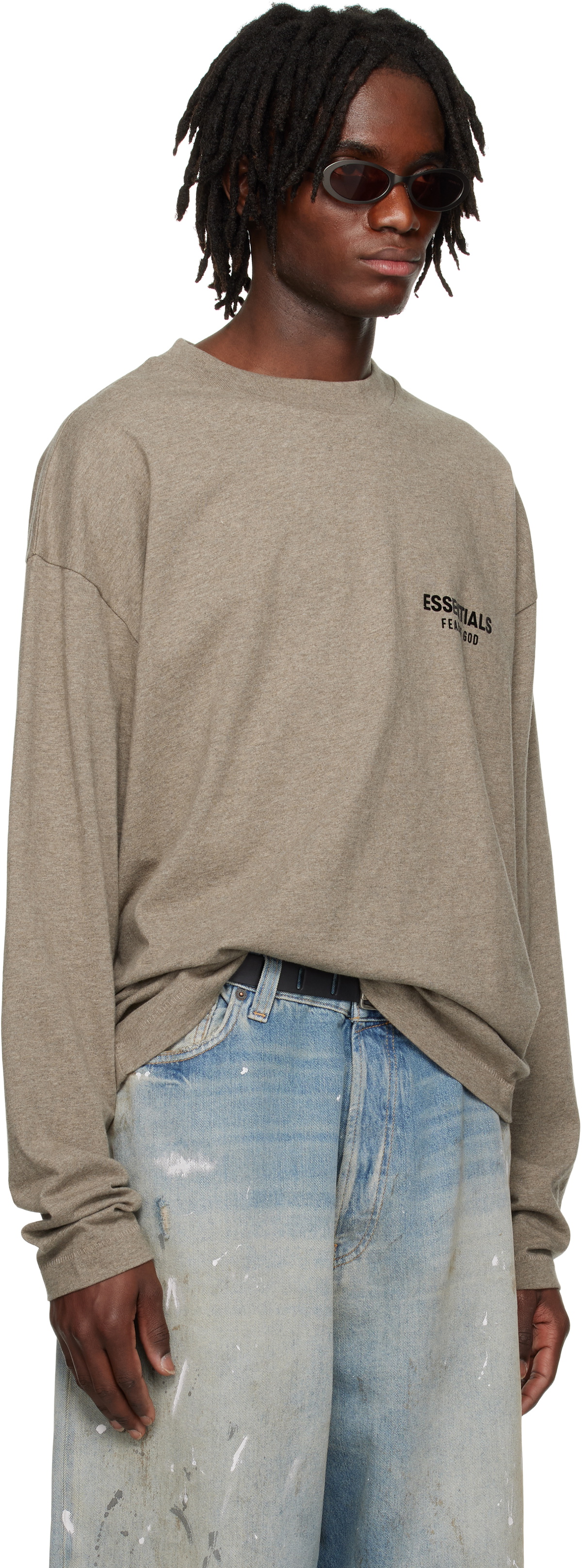 Fear of God ESSENTIALS Gray Classic Long Sleeve T-shirt