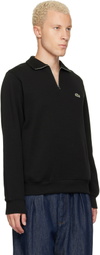 Lacoste Black Zip-Up High-Neck Sweatshirt