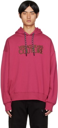 Versace Jeans Couture Pink Drawstring Hoodie