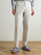 Hartford - Tyron Straight-Leg Cotton-Twill Trousers - Neutrals