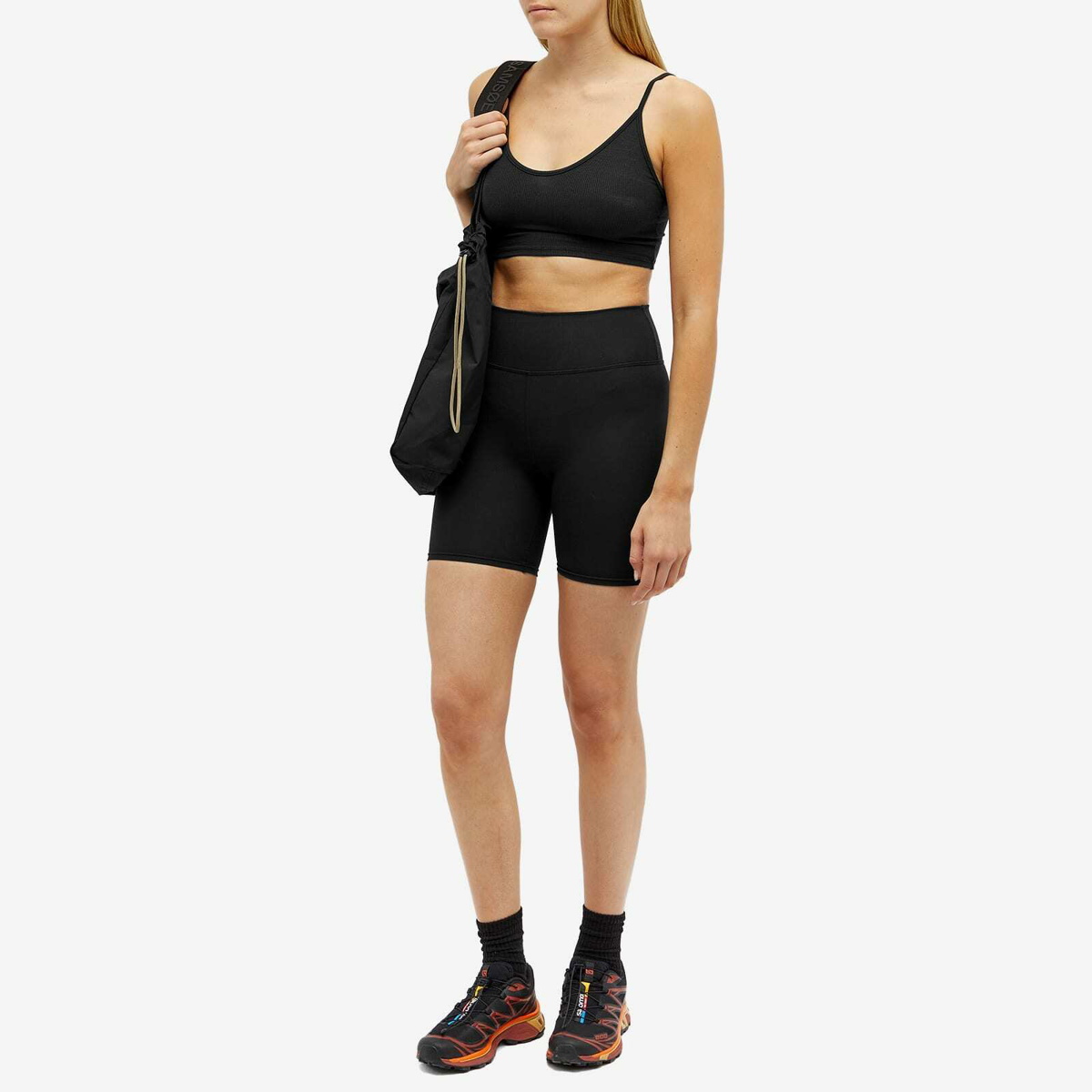 JOAH BROWN STRAPPY CROP TANK