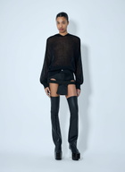 Rick Owens Layered Thigh-High Boot Ensemble
