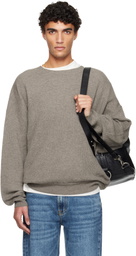 Fear of God ESSENTIALS Brown Holiday Waffle Crewneck 90s Sweater