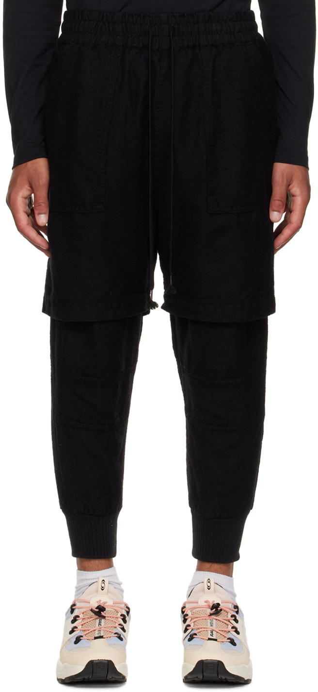 The Viridi-anne Black Layered Trousers The Viridi-anne