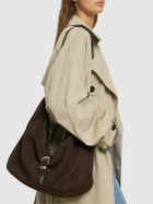MARGE SHERWOOD Belted Hobo Suede Shoulder Bag