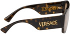 Versace Tortoiseshell Shield Sunglasses