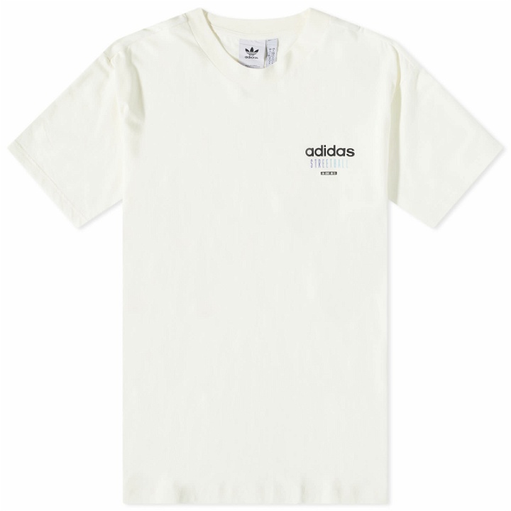 Photo: Adidas Men's Streetball Graphic T-Shirt in Off White