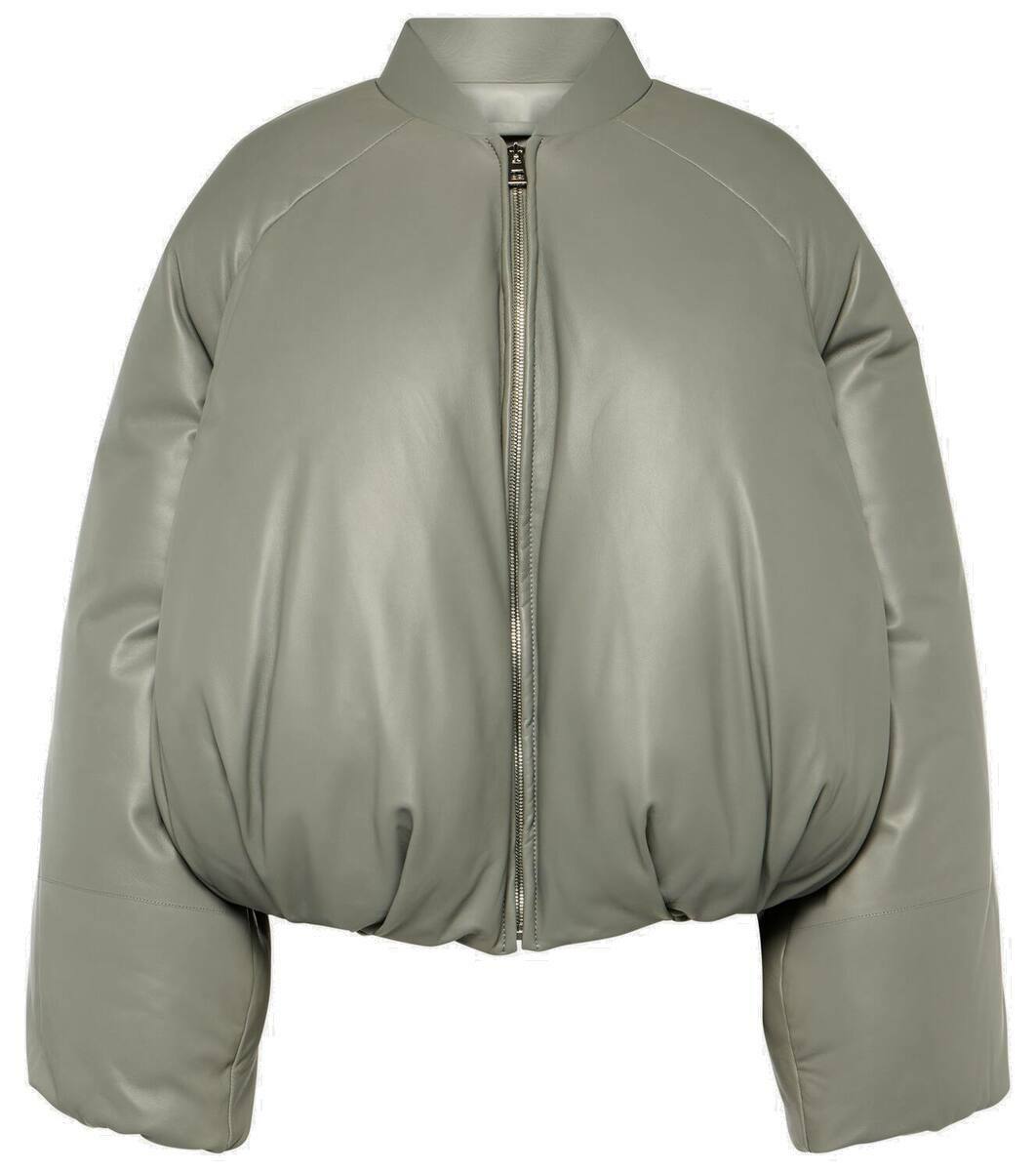 VIP【送料関税込】LOEWE LEATHER PADDED BOMBER JACKET Loewe Padded leather bomber jacket Loewe