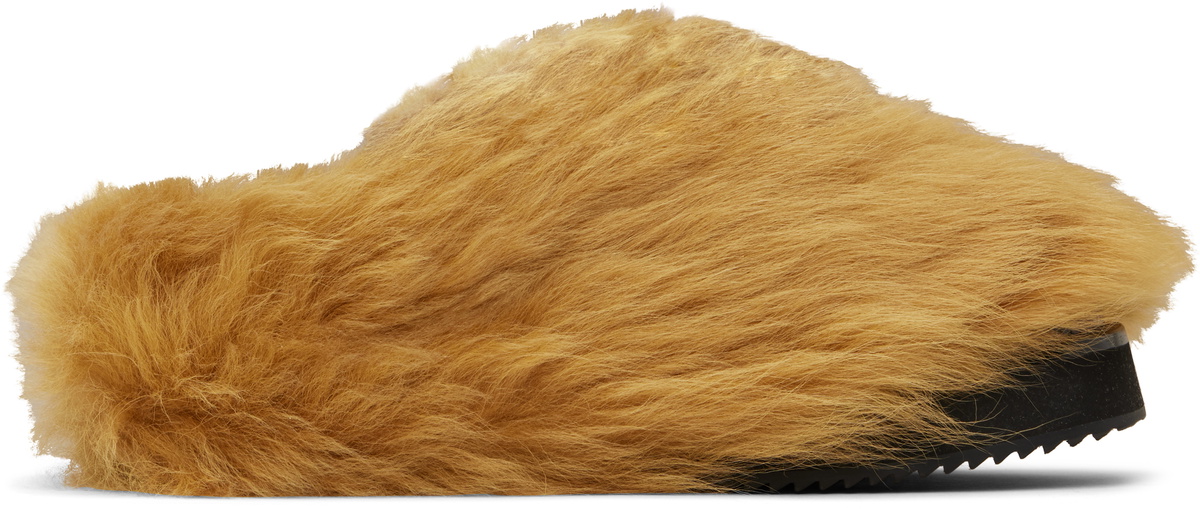The Attico Tan Mini Robin Sabot Slippers