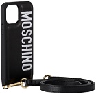 Moschino Black Leather iPhone 12 Pro Case