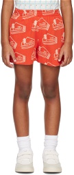 The Animals Observatory Kids Red Poodle Shorts