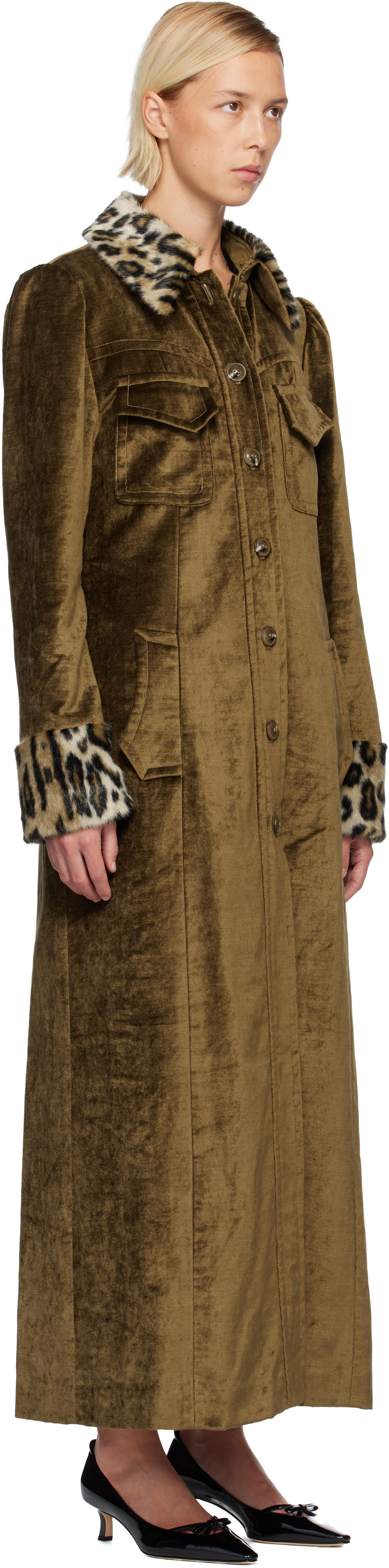 Anna Sui Beige Velour Coat