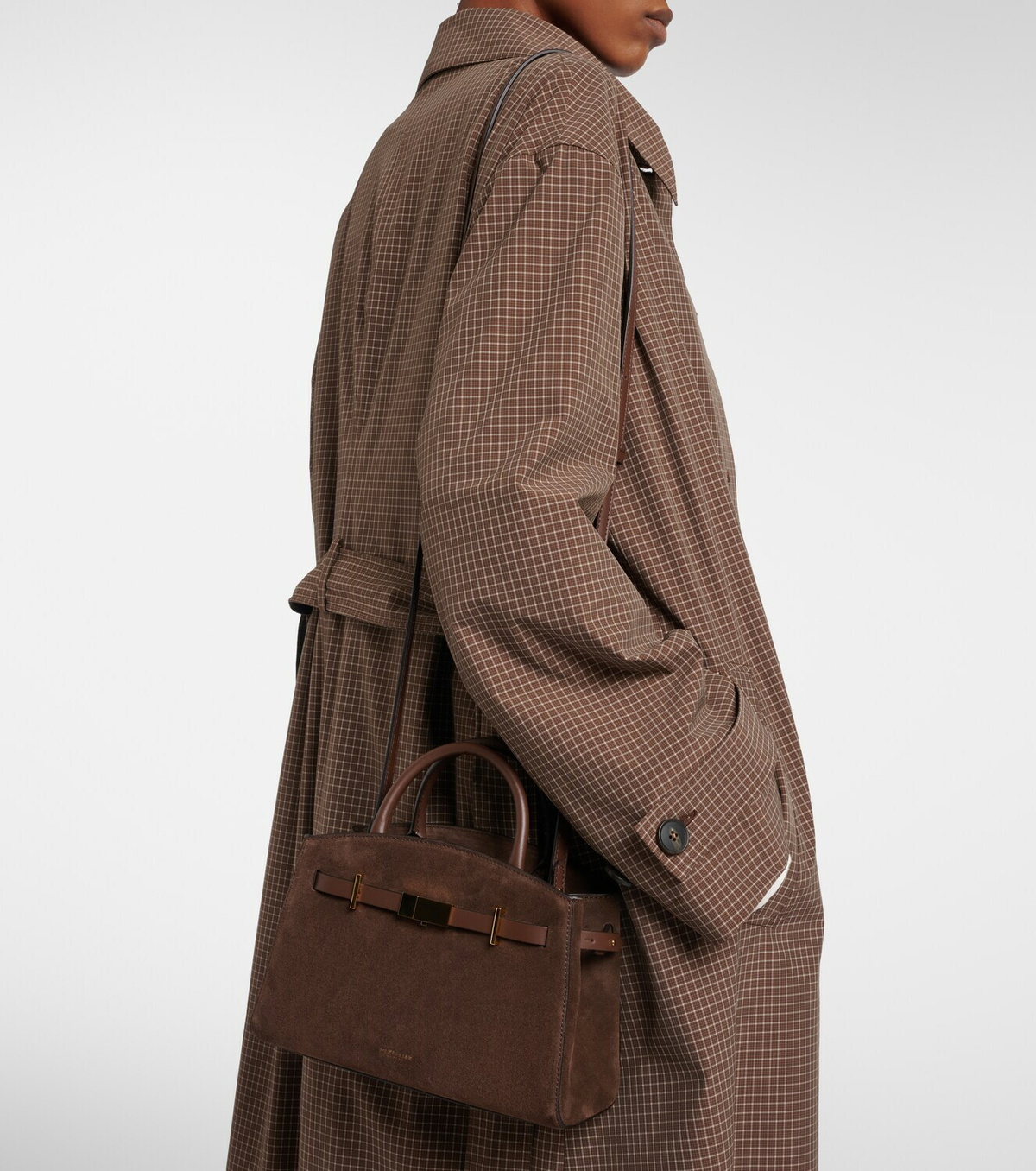 DeMellier Hudson Small suede top-handle bag
