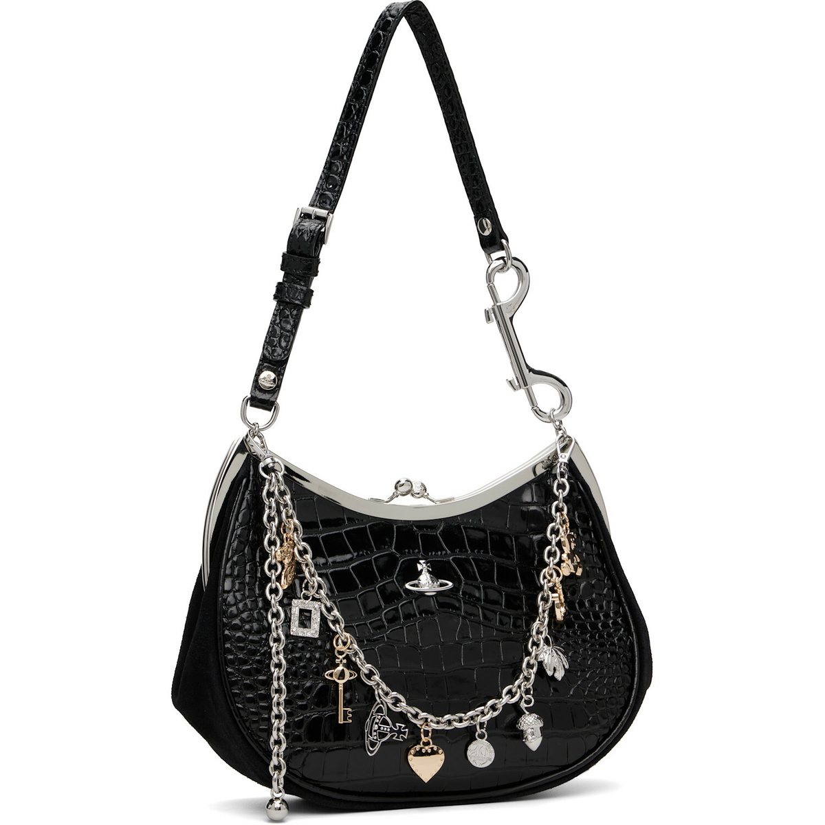 Vivienne Westwood Black Charm Frame Purse