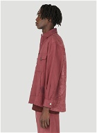 Buttoned Overshirt Jacket in Red