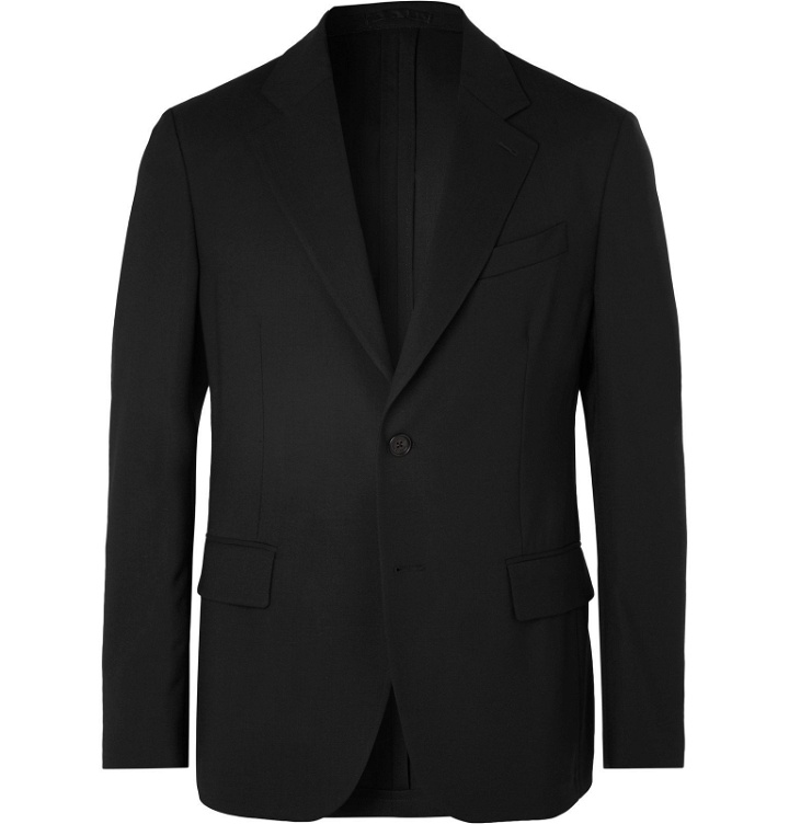 Photo: Versace - Black Virgin Wool Suit Jacket - Black