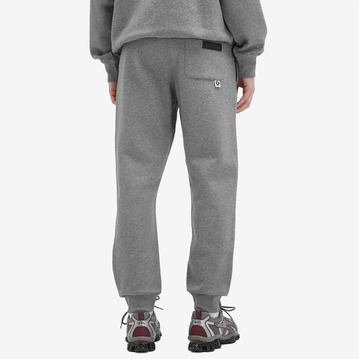 Men's AAPE Now Camo Badge Sweat Pants in Heather Grey AAPE by A
