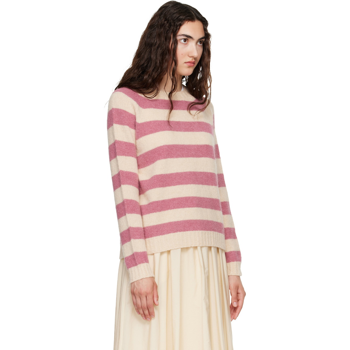Weekend Max Mara Pink & Off-White Ghiacci Sweater
