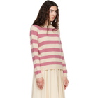Weekend Max Mara Pink & Off-White Ghiacci Sweater