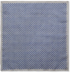 Anderson & Sheppard - Checkerboard Cotton Pocket Square - Blue