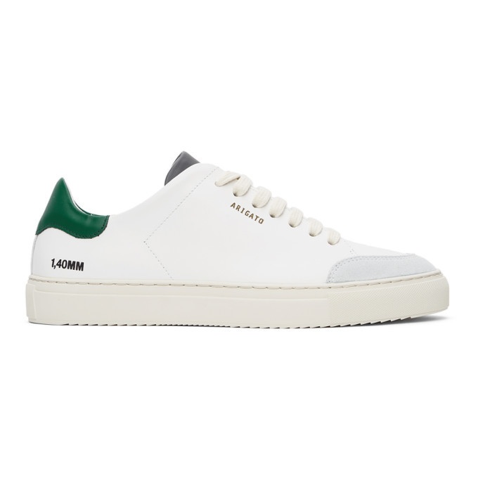 Photo: Axel Arigato SSENSE Exclusive White and Green Clean 90 Triple Sneakers