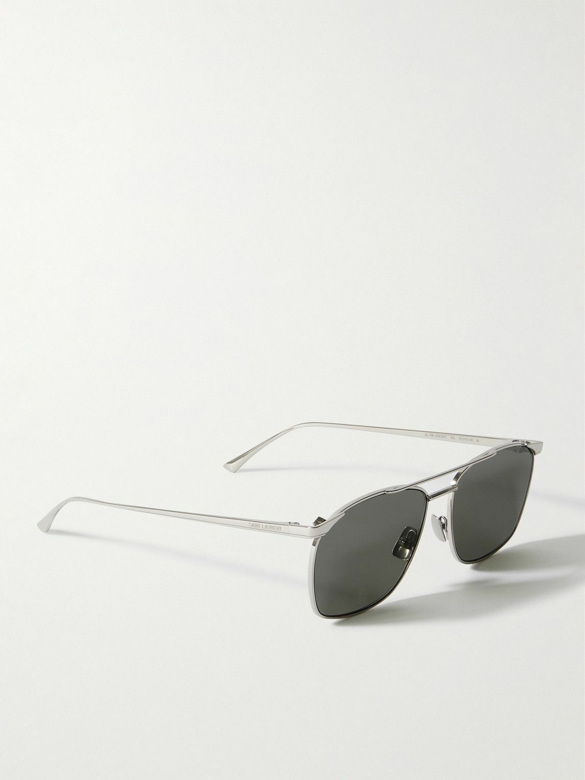 SAINT LAURENT - Aviator-Style Silver-Tone Sunglasses