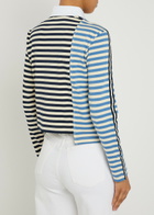 3.1 Phillip Lim Patchwork Striped Cotton Polo top Stripe