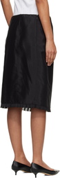 Dunst Black H-Line Laced Midi Skirt