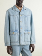Valentino Garavani - Camp-Collar Denim Jacket - Blue