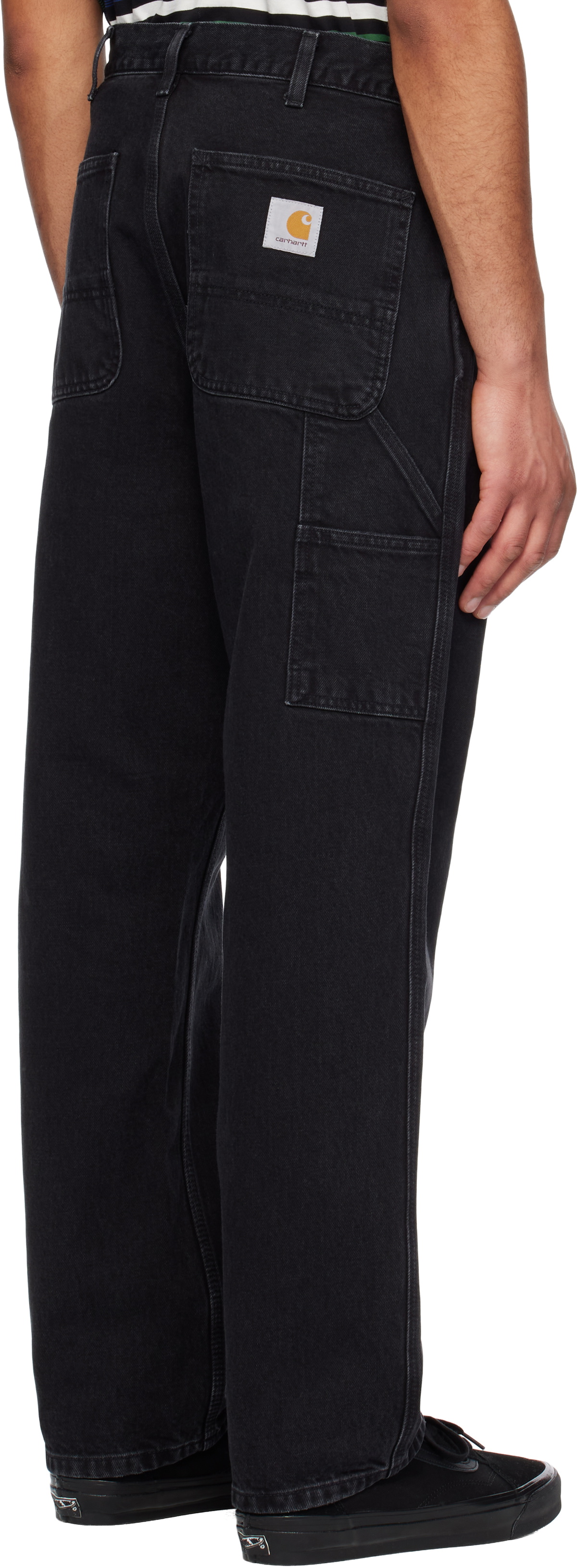 Carhartt Work In Progress Black Single Knee Jeans