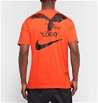 Nike - Off-White Printed Cotton-Jersey T-Shirt - Men - Orange