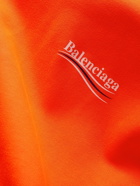 BALENCIAGA - Logo-Print Jersey Hoodie - Orange