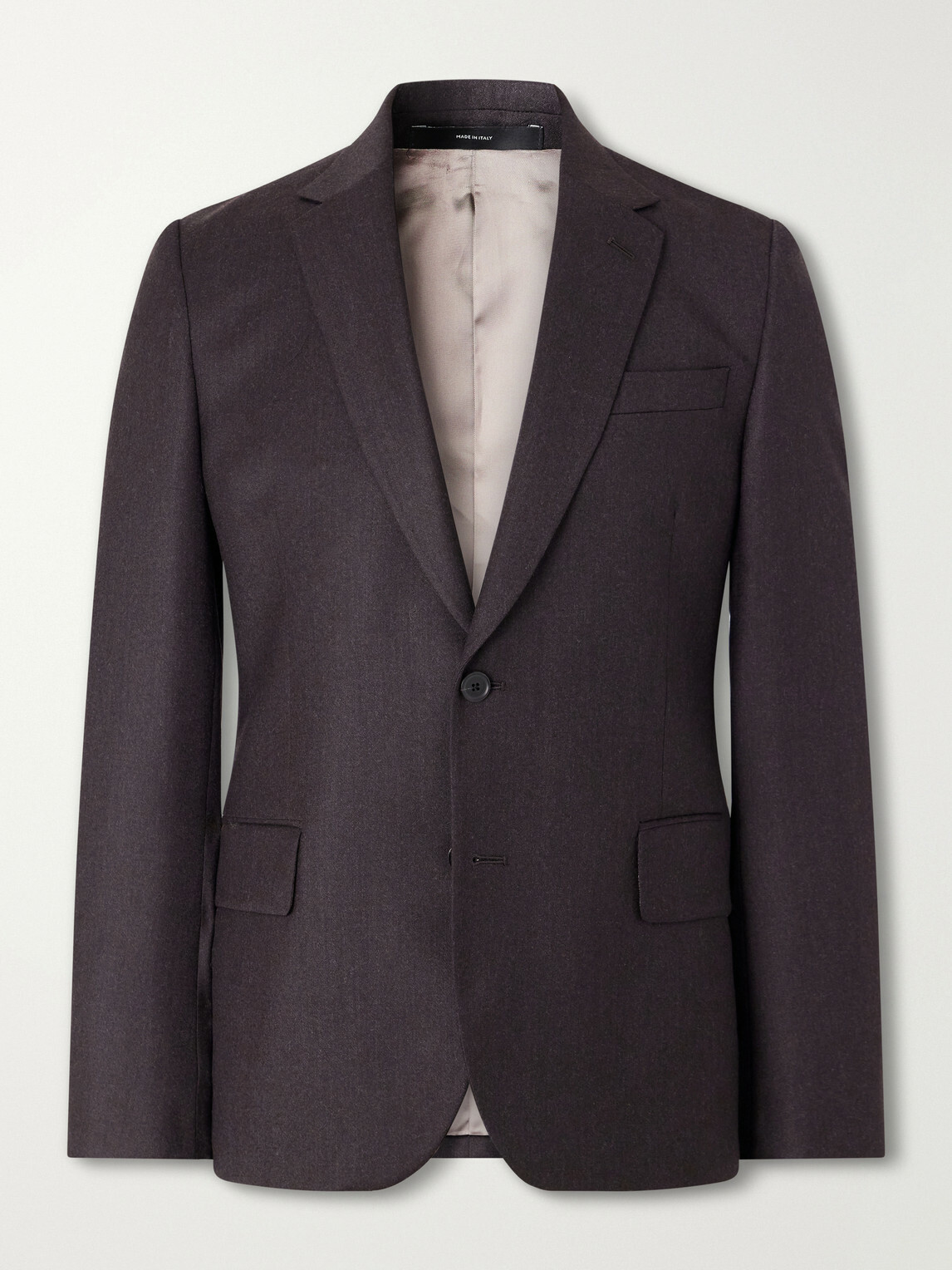 Paul Smith - Wool and Cashmere-Blend Flannel Suit Jacket - Brown