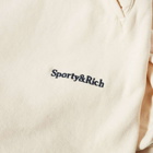 Sporty & Rich Serif Logo Sweat Pant in Cream/Navy