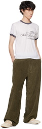 ERL Khaki Corduroy Drawstring Trousers