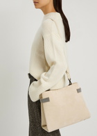 Brunello Cucinelli Stud-embellished Suede top Handle bag - Ivory - One Size