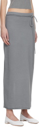 LE17SEPTEMBRE Blue Cashmere Blend Knit Maxi Skirt