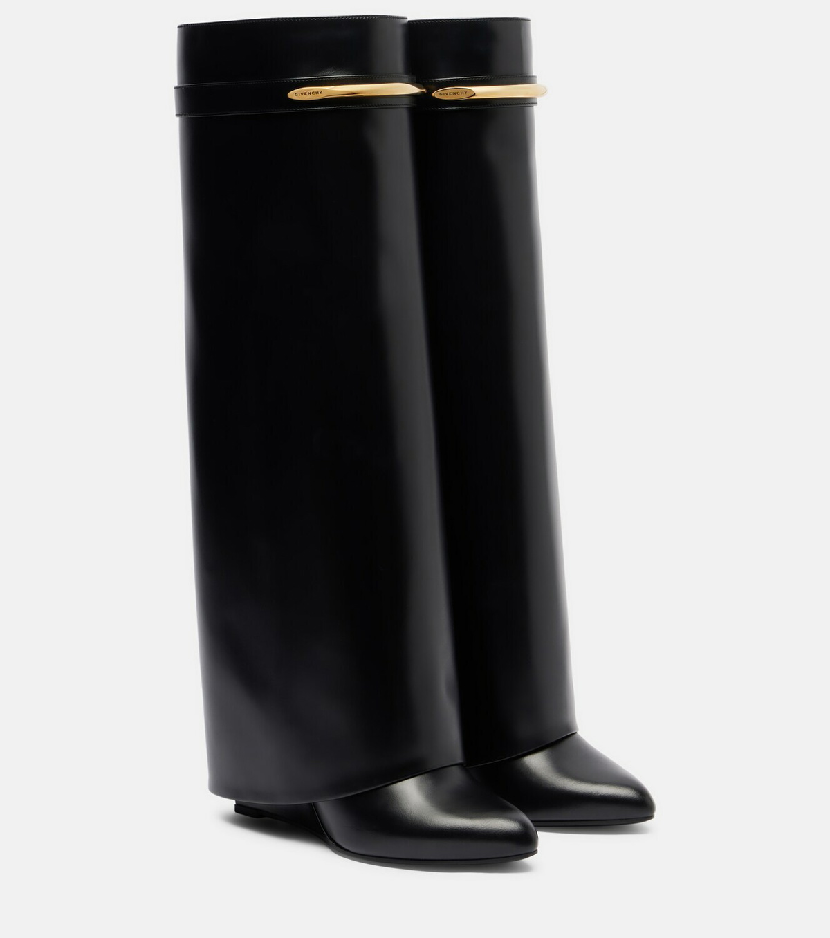 Givenchy Shark 95 leather knee-high boots