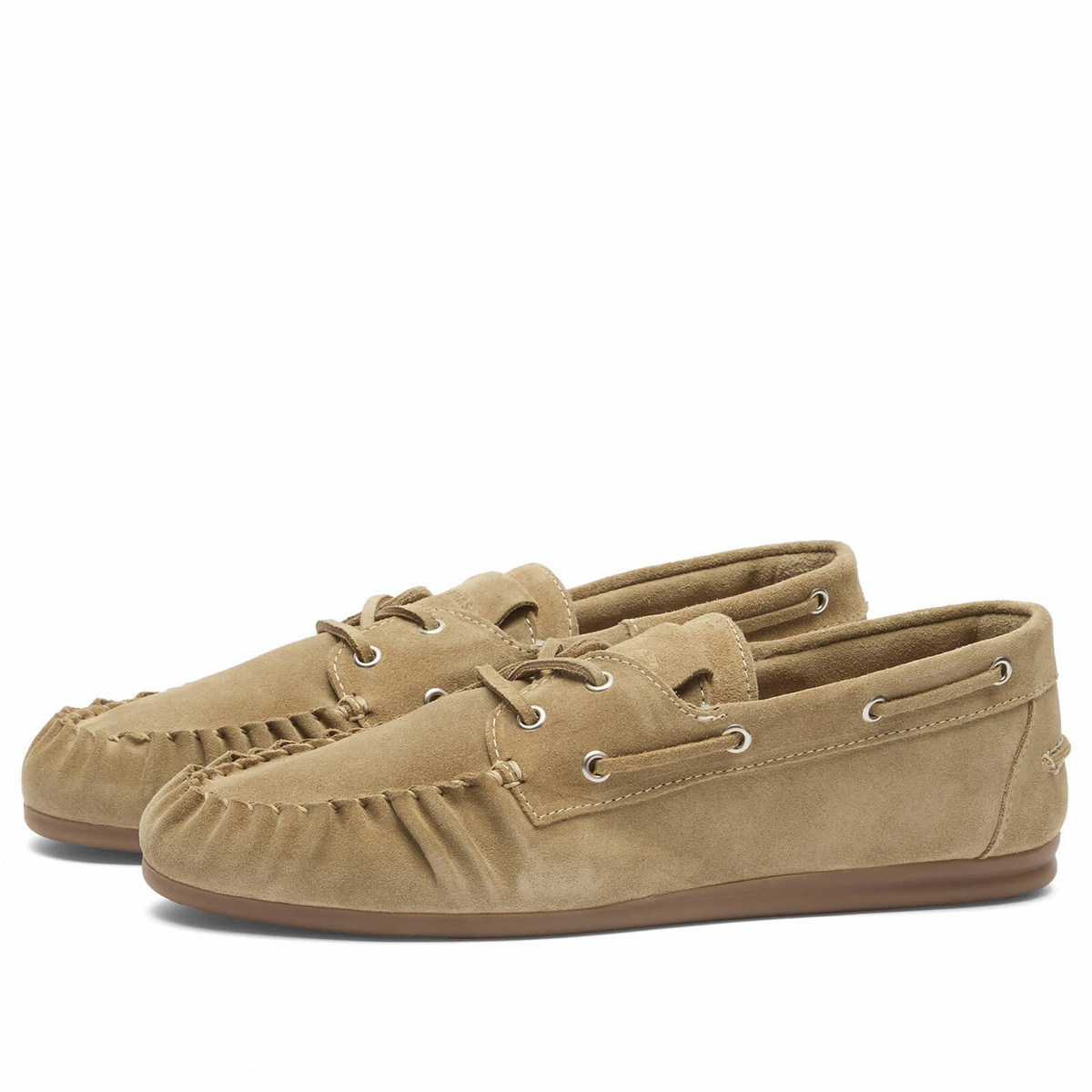 ALOHAS Women's Rowan Suede Leather Loafers in Suede Beige