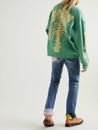 KAPITAL - Intarsia Wool Sweater - Green