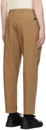 BOSS Brown Relaxed-Fit Trousers
